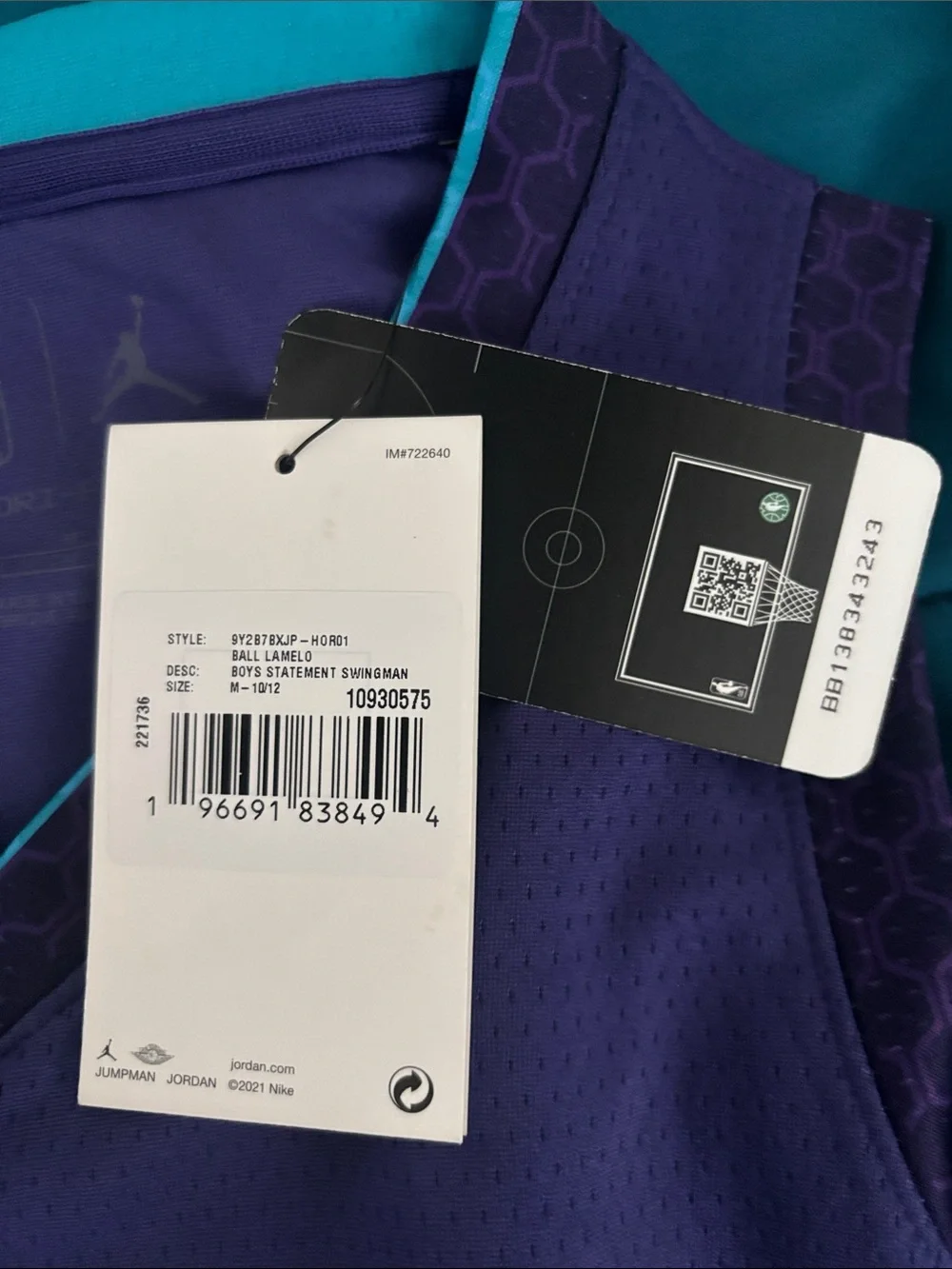 NBA Purple Jersey with Teal Trim